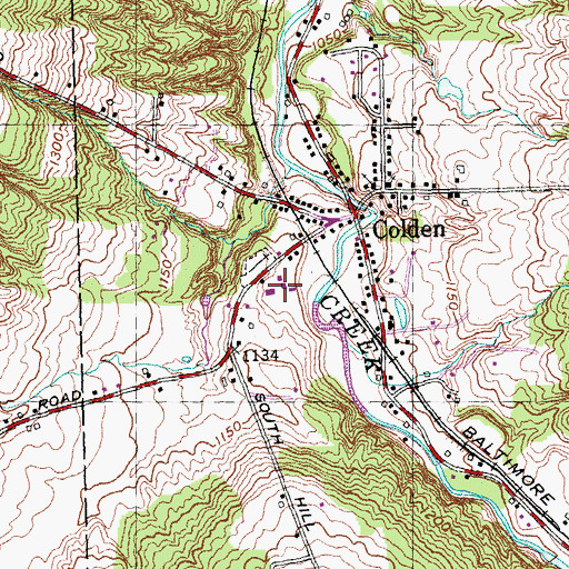 Topographic Map of Colden Elementary School, NY