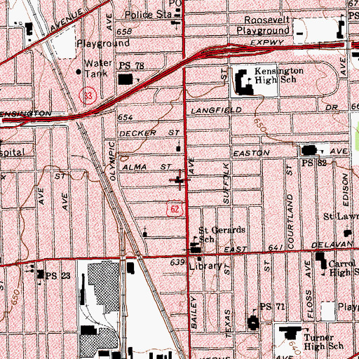 Topographic Map of Dayspring Christian Academy, NY