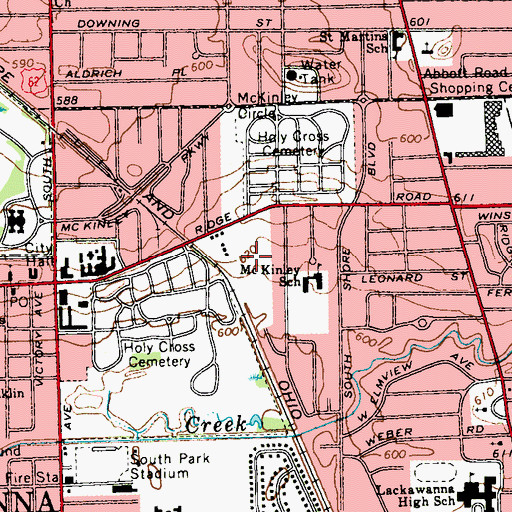 Topographic Map of Global Concepts Charter School, NY