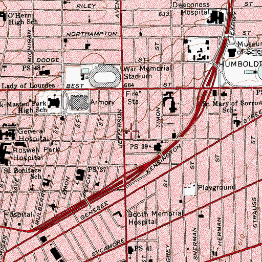 Topographic Map of Greater Refuge Temple Christian Academy, NY