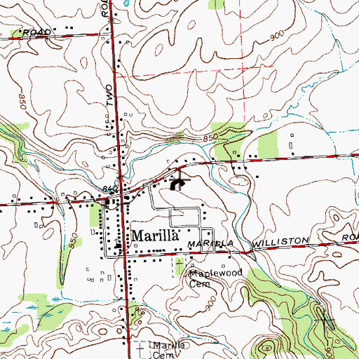 Topographic Map of Marilla Primary School, NY