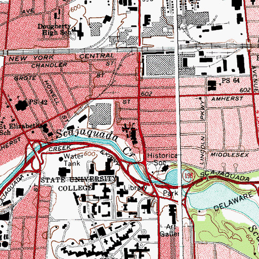 Topographic Map of McKinley Vocational High School, NY