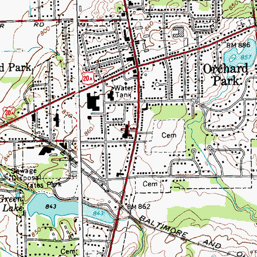 Topographic Map of Nativity of Our Lord School, NY