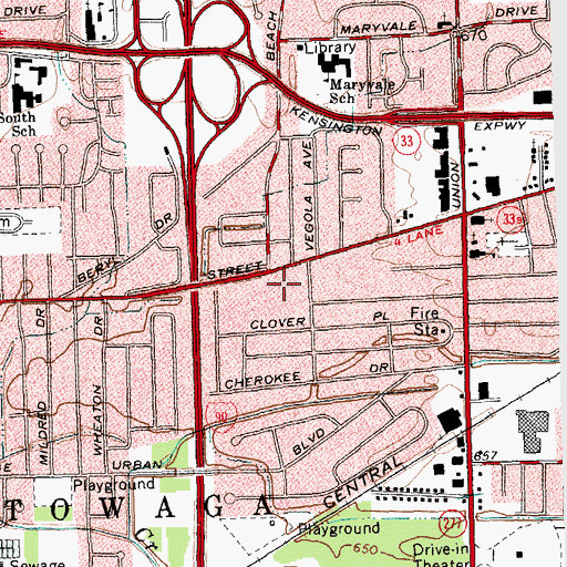 Topographic Map of New Creation Fellowship Academy, NY