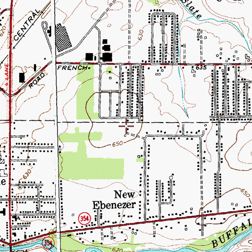 Topographic Map of Northwood Elementary School, NY