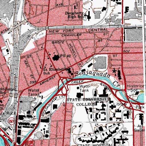 Topographic Map of Our Lady of Black Rock School, NY