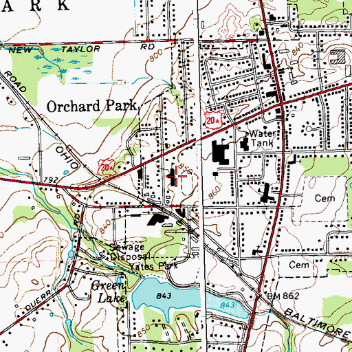 Topographic Map of South Davis Elementary School, NY
