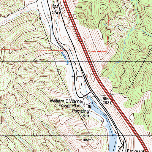 Topographic Map of Gorman Creek, CA