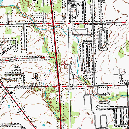 Topographic Map of West Seneca Christian School, NY