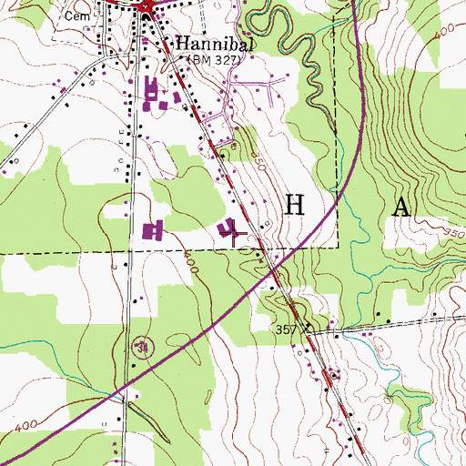 Topographic Map of Fairley School, NY