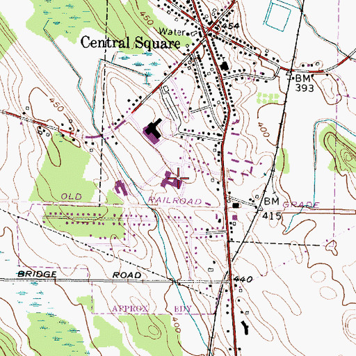 Topographic Map of Millard Hawk Primary School, NY