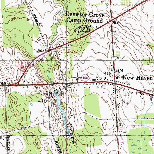 Topographic Map of New Haven Elementary School, NY