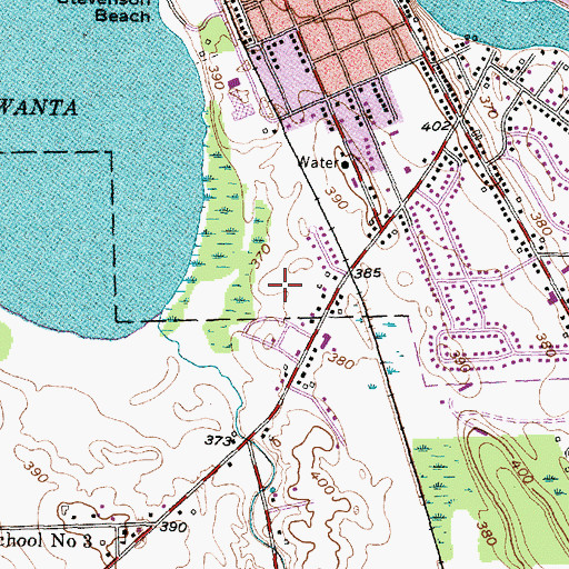Topographic Map of Fulton Junior High School, NY