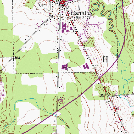 Topographic Map of Kenney Middle School, NY