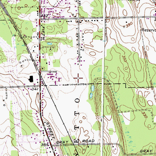 Topographic Map of Oswego Middle School, NY