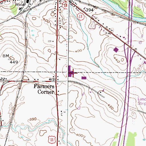 Topographic Map of Pulaski Junior - Senior High School, NY