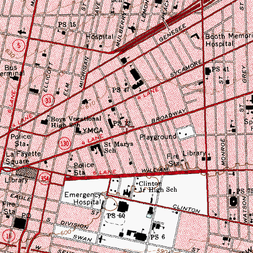 Topographic Map of Abundant Harvest Church of God, NY