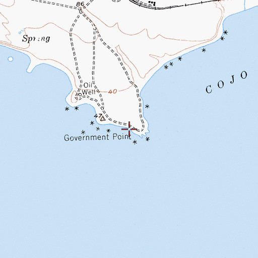 Topographic Map of Government Point, CA