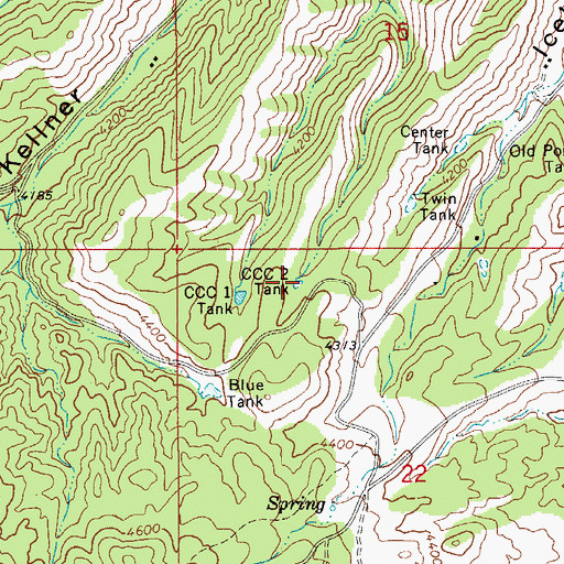 Topographic Map of CCC Two Tank, AZ