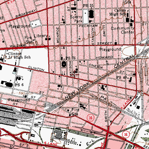 Topographic Map of Bethel Tabernacle United Holy Church, NY
