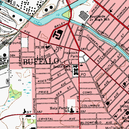 Topographic Map of Bread of Life Christian Church, NY