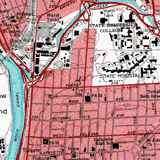 Topographic Map of Calvary Christian Church, NY