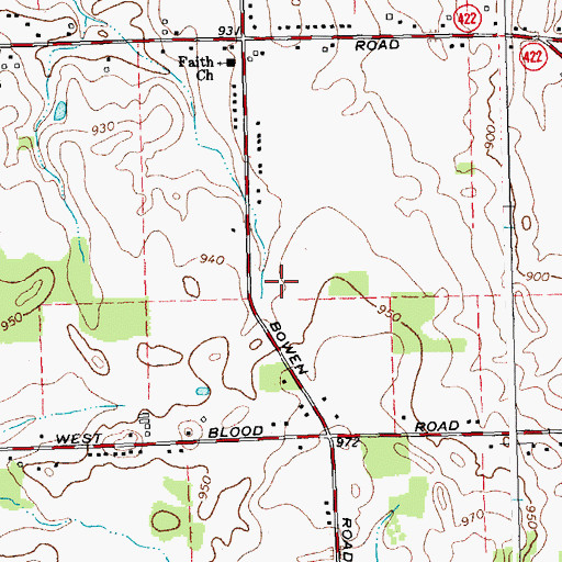 Topographic Map of Calvary Heights Baptist Church, NY