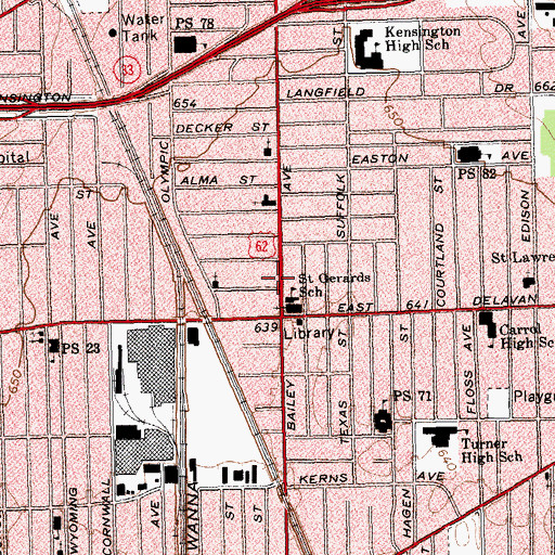 Topographic Map of Calvary's Rock Fellowship, NY