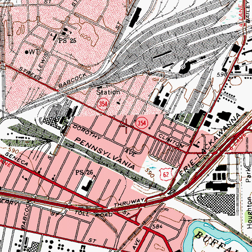 Topographic Map of Christ United Church of Christ, NY