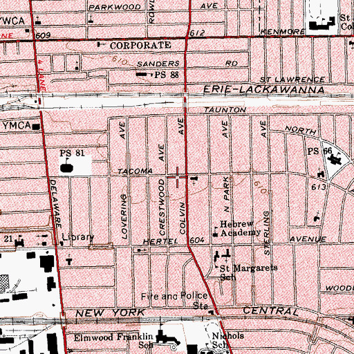 Topographic Map of Christian Church Evangelical, NY