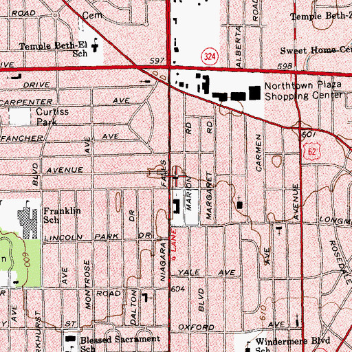 Topographic Map of Christian Fellowship Baptist Church, NY