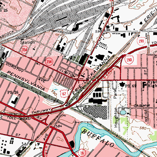 Topographic Map of Church in the Wind, NY