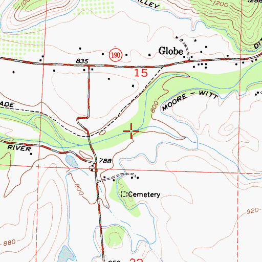 Topographic Map of Graham Creek, CA