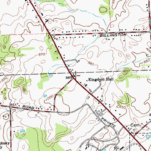 Topographic Map of Community Alliance Church, NY