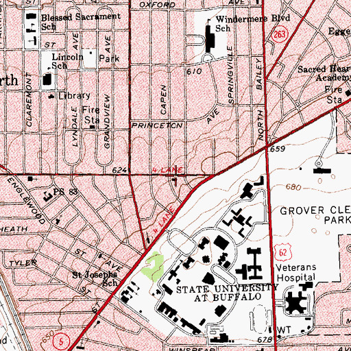 Topographic Map of Cornerstone Community Church, NY
