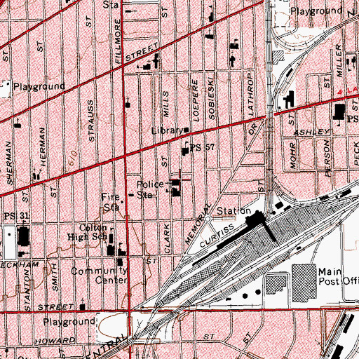 Topographic Map of Corpus Christi Church, NY