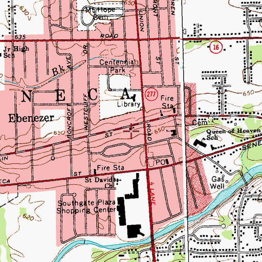 Topographic Map of Covenant United Methodist Church, NY