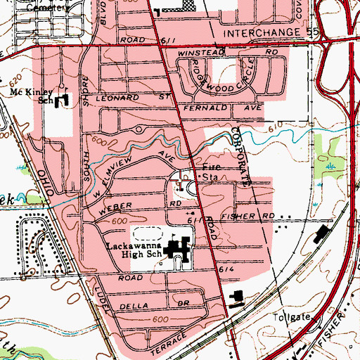 Topographic Map of Croatian Roman Catholic Church, NY