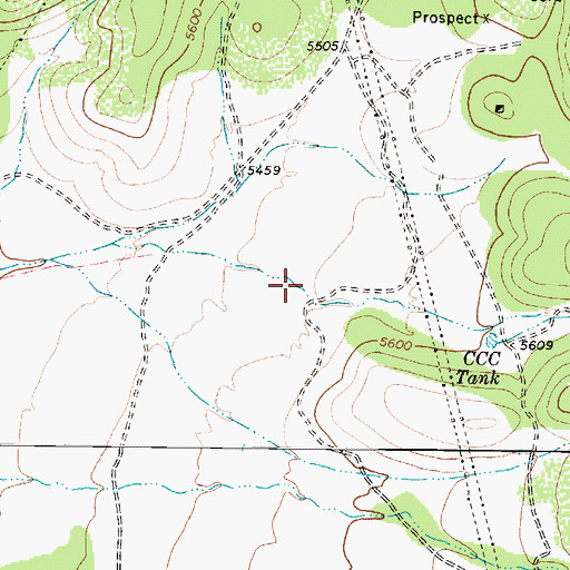 Topographic Map of CCC Canyon, AZ