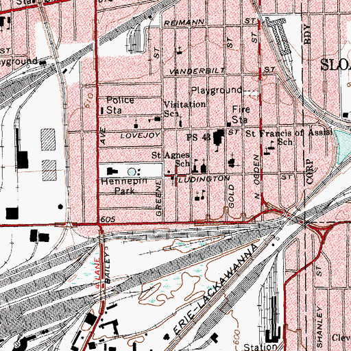 Topographic Map of Evangelical Baptist Church, NY