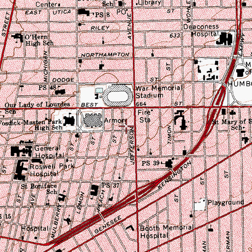 Topographic Map of Faith Apostolic Church of Christ, NY