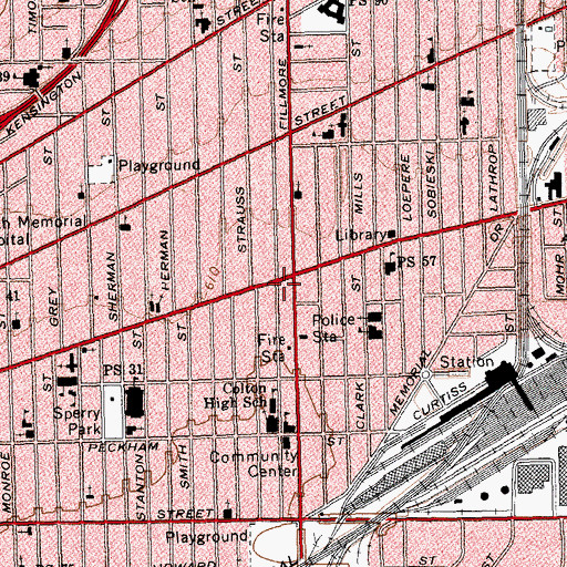 Topographic Map of Faith Chapel Church of God, NY