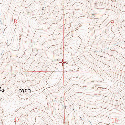 Topographic Map of Granite Mountain, CA
