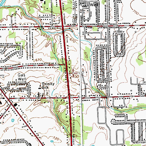 Topographic Map of First Baptist Church, NY