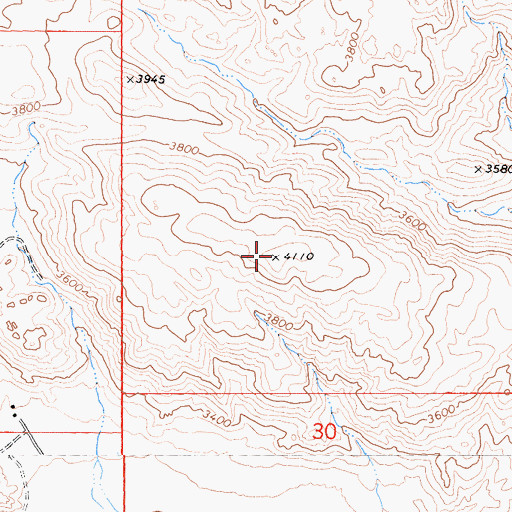 Topographic Map of Granite Mountains, CA