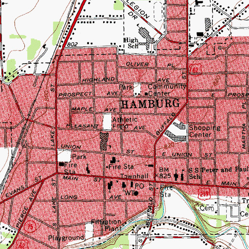 Topographic Map of First Church of Christ, NY
