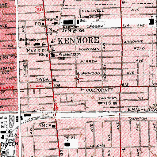 Topographic Map of First Church of Christ Scientist, NY