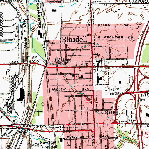 Topographic Map of First Evangelical Church, NY