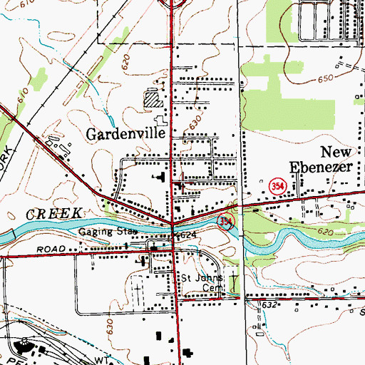 Topographic Map of First Presbyterian Church of West Seneca, NY