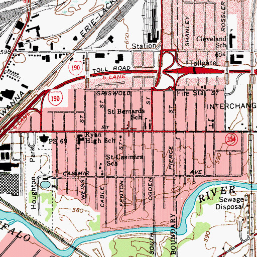 Topographic Map of First United Church of Christ, NY